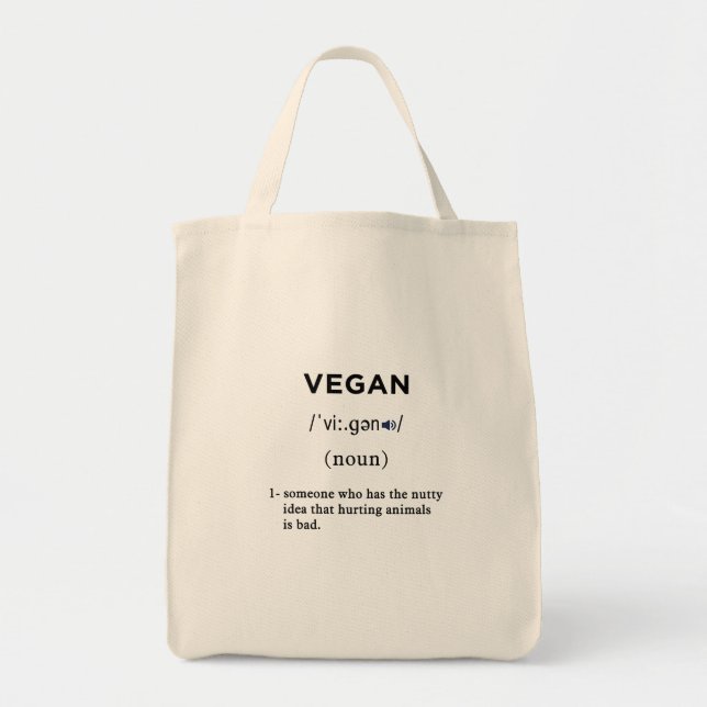 vegan definition tote bag (Front)