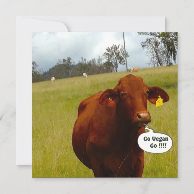 Vegan dinner party invitation (Front)