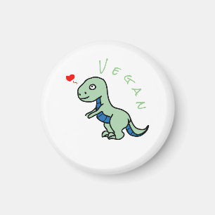 Vegan Dinosaur Kind Dino Love Animals Magnet