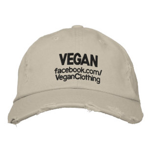 VEGAN Distressed Embroidered Hat