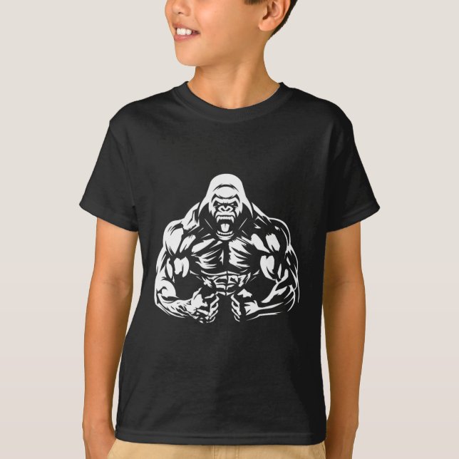 Vegan Fitness Gorilla Workout Apparel Uni-adults G T-Shirt (Front)