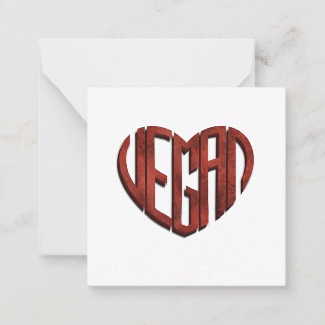 Vegan Flower Heart Card (Front)