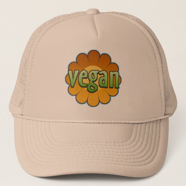 Vegan Flower Trucker Hat (Front)