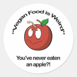Vegan Food Is Weird Classic Round Sticker