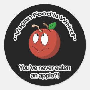 Vegan Food Is Weird Classic Round Sticker
