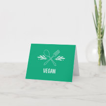Vegan Food Label Card