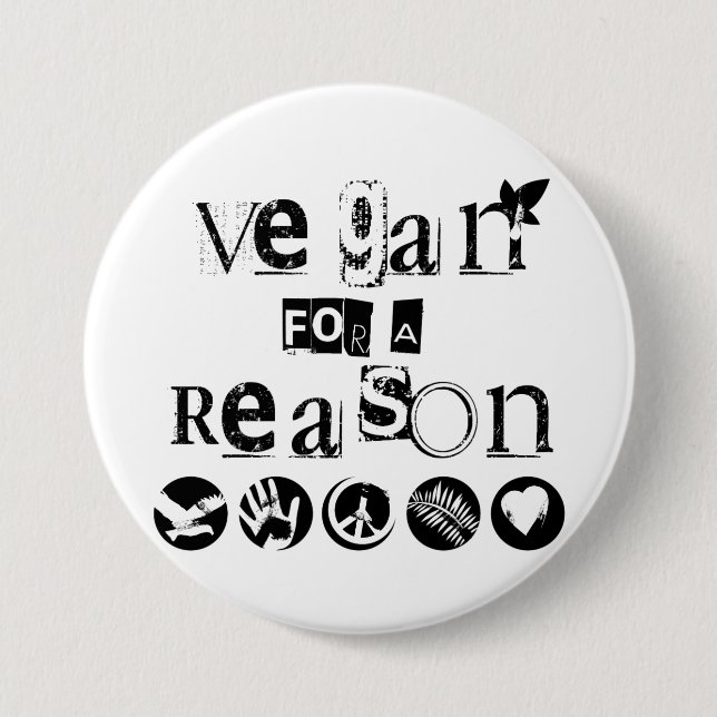 Vegan for a Reason Badge (Front)