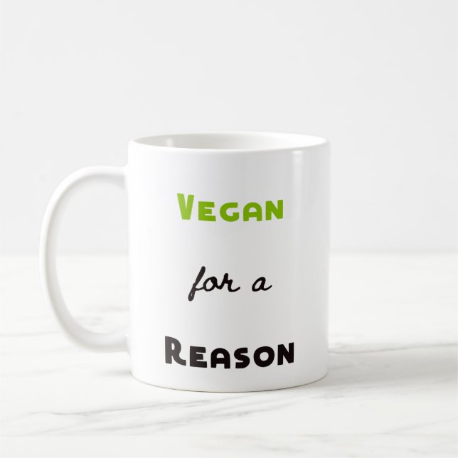 Vegan for a Reason Coffee Mug (Left)