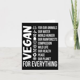 Vegan For Everything Save Planet Earth Day Vegetar Card