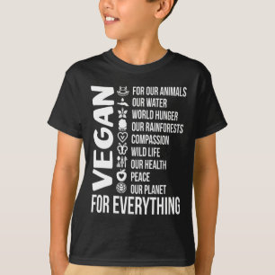Vegan For Everything Save Planet Earth Day Vegetar T-Shirt