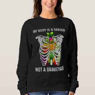Vegan For Men Women Cool Vegetarian Foodie Eater   Sweatshirt