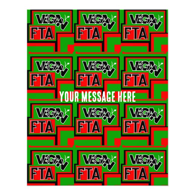 Vegan For The Animals (FTA)      Photo Print (Front)