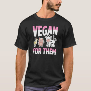 Vegan For Them Ethical Farm Animals Chicken Pig Co T-Shirt