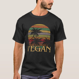 Vegan For Women Men Kid Retro Vintage Used Look V T-Shirt