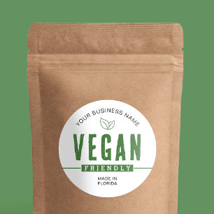 Vegan Friendly Modern Green Promotional Food Label