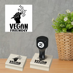 Vegan Friendly, Simple Rubber Stamp