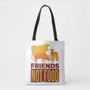 VEGAN - FRIENDS NOT FOOD TOTE BAG