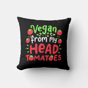 Vegan From My Head Tomatoes Cushion