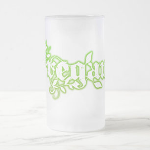 Vegan Frosted Glass Beer Mug