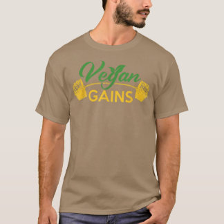 Vegan Gains Eat Vegetables And Fruits Vegetarian  T-Shirt