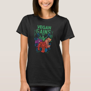 Vegan Gains Gym and Workout T-Shirt