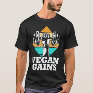 Vegan Gains Vegetarian Workout Gym T-Shirt