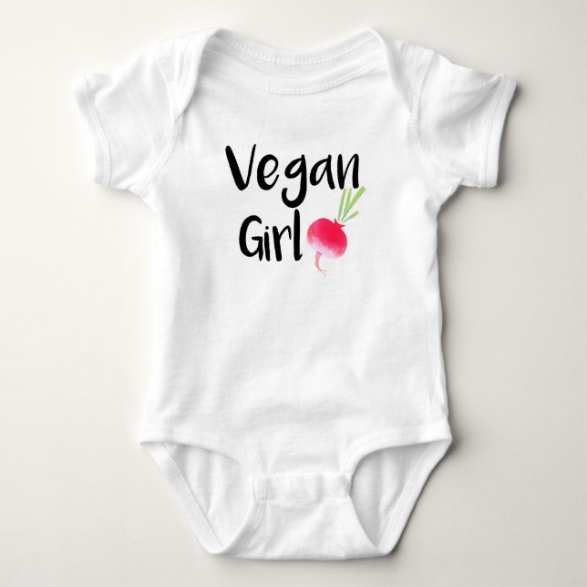 "Vegan Girl" beets baby Bodysuit (Front)