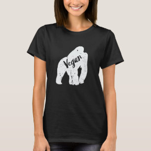 Vegan Gorilla Herbivore Animal Monkey Silhouette A T-Shirt