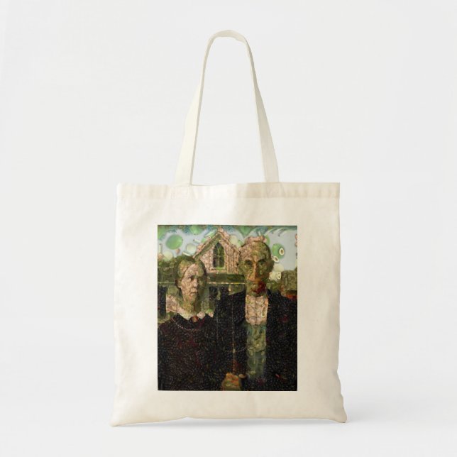 Vegan Gothic Fine Art Parody Tote Bag (Front)
