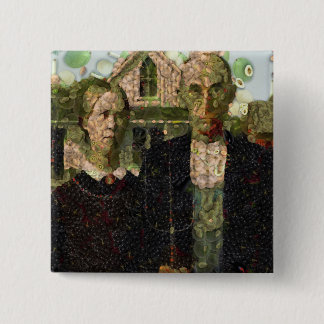 Vegan Gothic Fine Art Spoof 15 Cm Square Badge