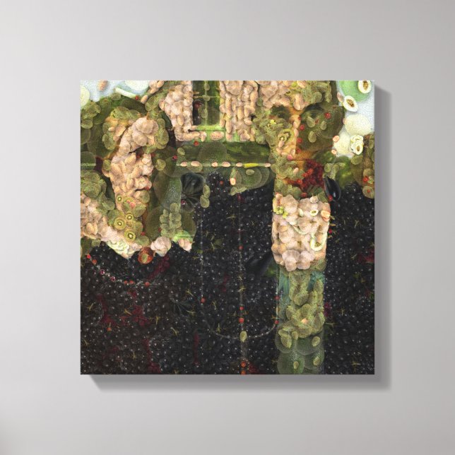 Vegan Gothic Fine Art Spoof Canvas Print (Front)