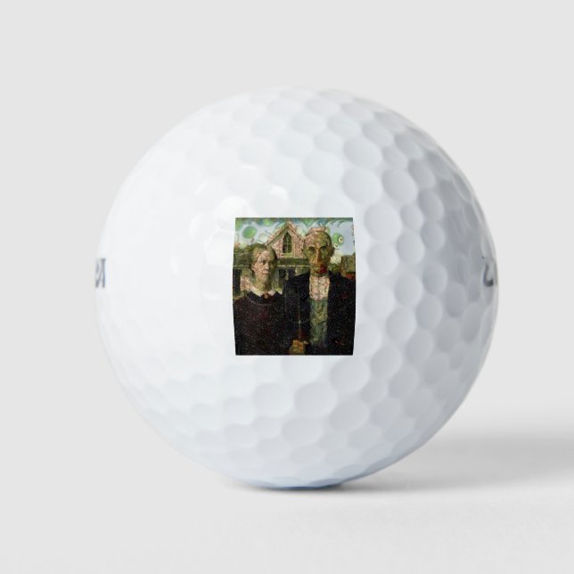 Vegan Gothic Fine Art Spoof Golf Balls (Front)