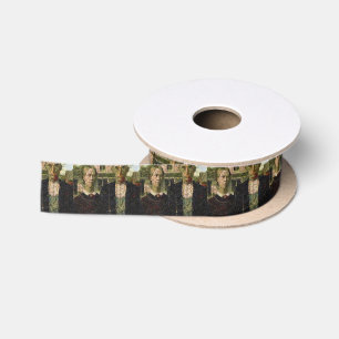 Vegan Gothic Fine Art Spoof Satin Ribbon