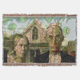 Vegan Gothic Fine Art Spoof Throw Blanket