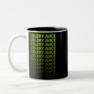 Vegan Green Celery Juice Two-Tone Coffee Mug