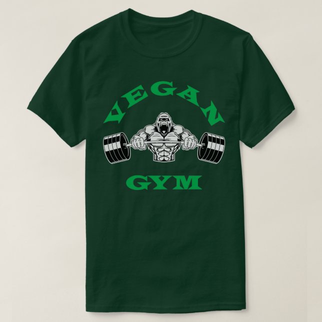 Vegan Gym Bodybuilding Plant Based Lifestyle  T-Shirt (Design Front)