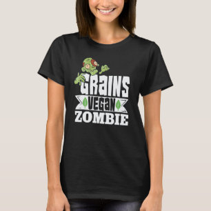 Vegan Halloween Grains Vegan Zombie Vegetarian T-Shirt