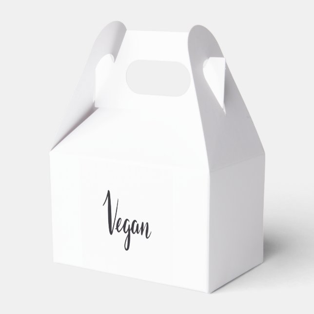 Vegan Handwritten Typography Favour Box (Back Side)