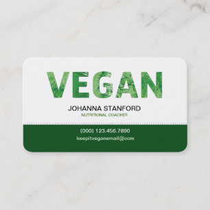 Vegan Happy Quote Business Card