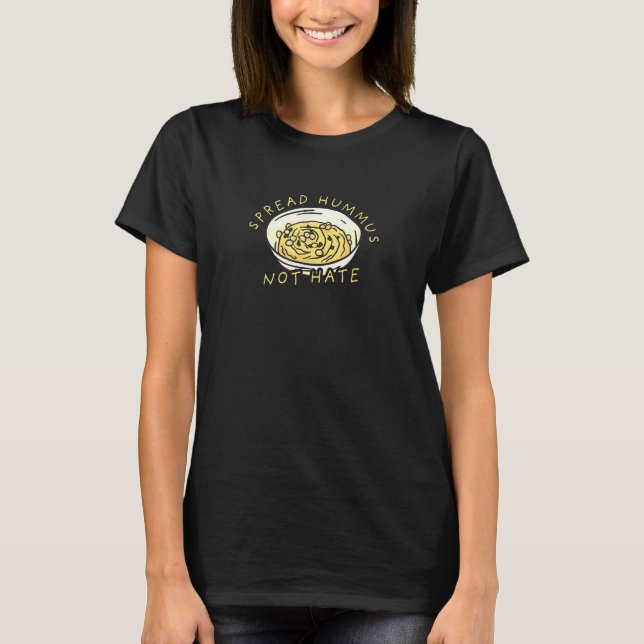 Vegan Hummus Pun Foodie T-Shirt (Front)