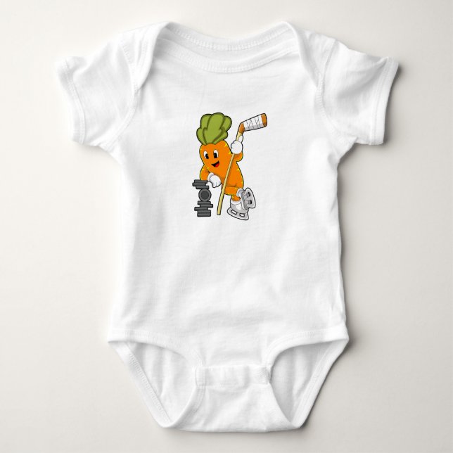 Vegan Ice hockey Ice hockey stick Baby Bodysuit (Front)