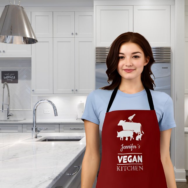 Vegan Kitchen (with your name) Apron (Creator Uploaded)