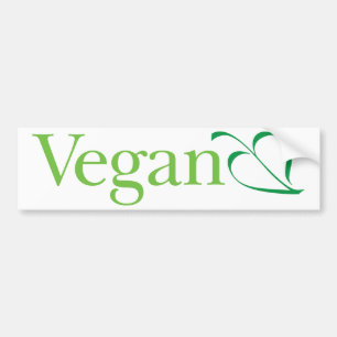 Vegan (Leaf): Bumper Sticker