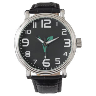 Vegan leaf symbol   watch