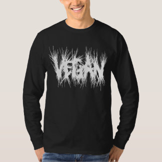 Vegan lettering crusty style white T-Shirt