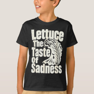 Vegan lettuce silhouette plant based humour T-Shirt