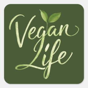 Vegan Life Square Sticker