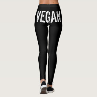 "VEGAN" LOGO BLACK LEGGINGS
