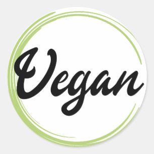 Vegan Logo Classic Round Sticker