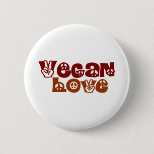 Vegan Love 6 Cm Round Badge